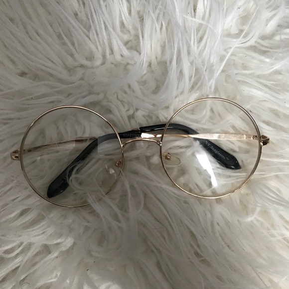 Nasty Gal Accessories - Vintage Style Round Frame Clear Framed
